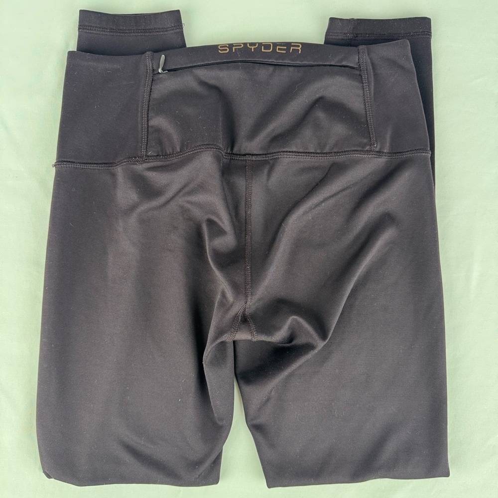 Spyder Women’s Fleece Lined Plum Athletic Leggings - Picture 2 of 7